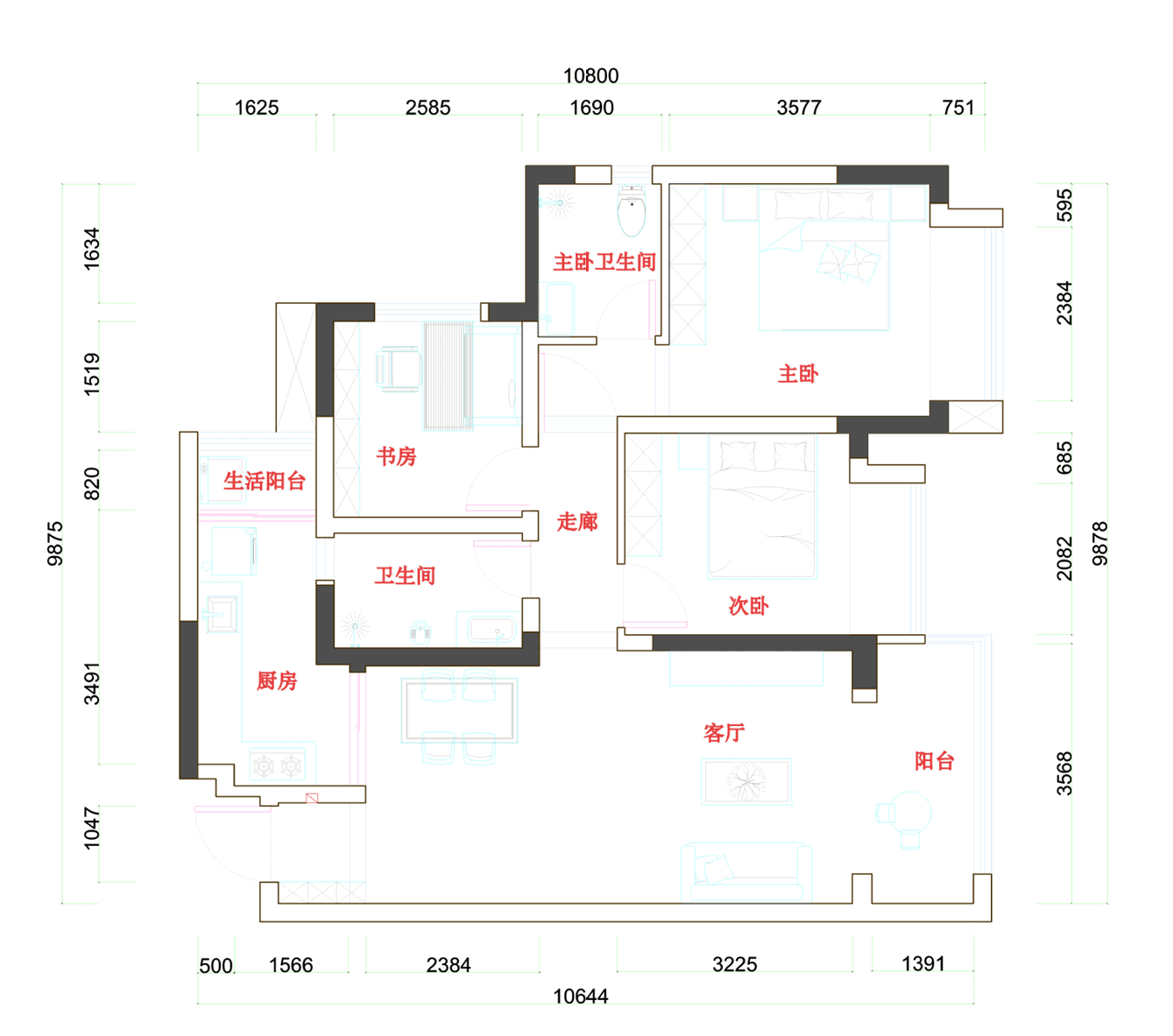 平面图3D渲染 输入
